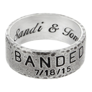 Custom Duck Band Ring with Personalized Engraving