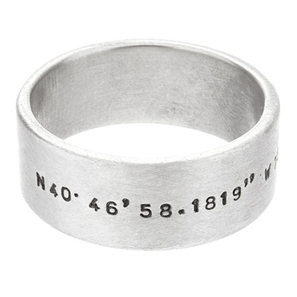 GPS Coordinates Ring