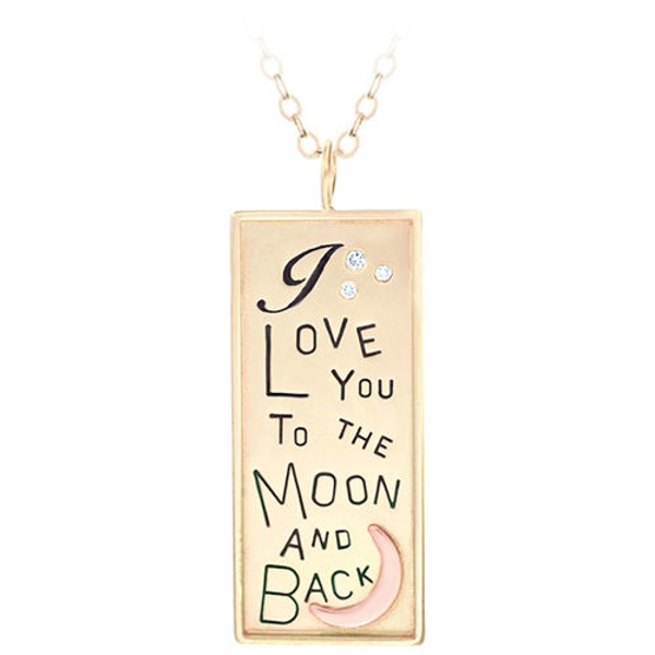 Picture of 14k Gold I Love You To The Moon Charm