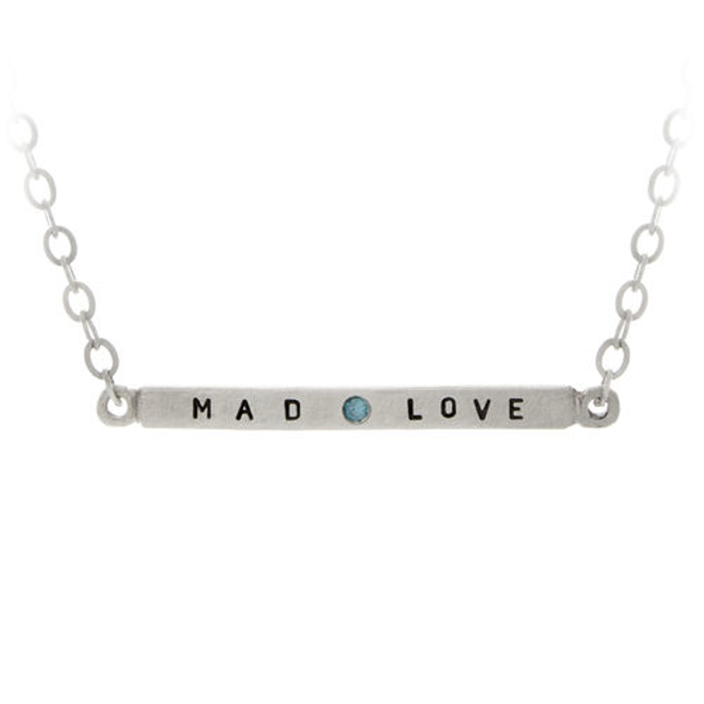 Picture of 14k White Gold Nameplate Necklace with Genuine Diamonds