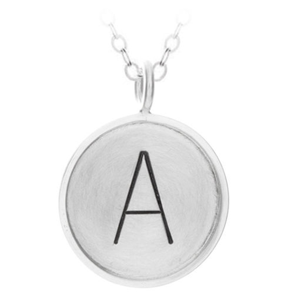 Picture of Silver Rimmed A Letter Charm