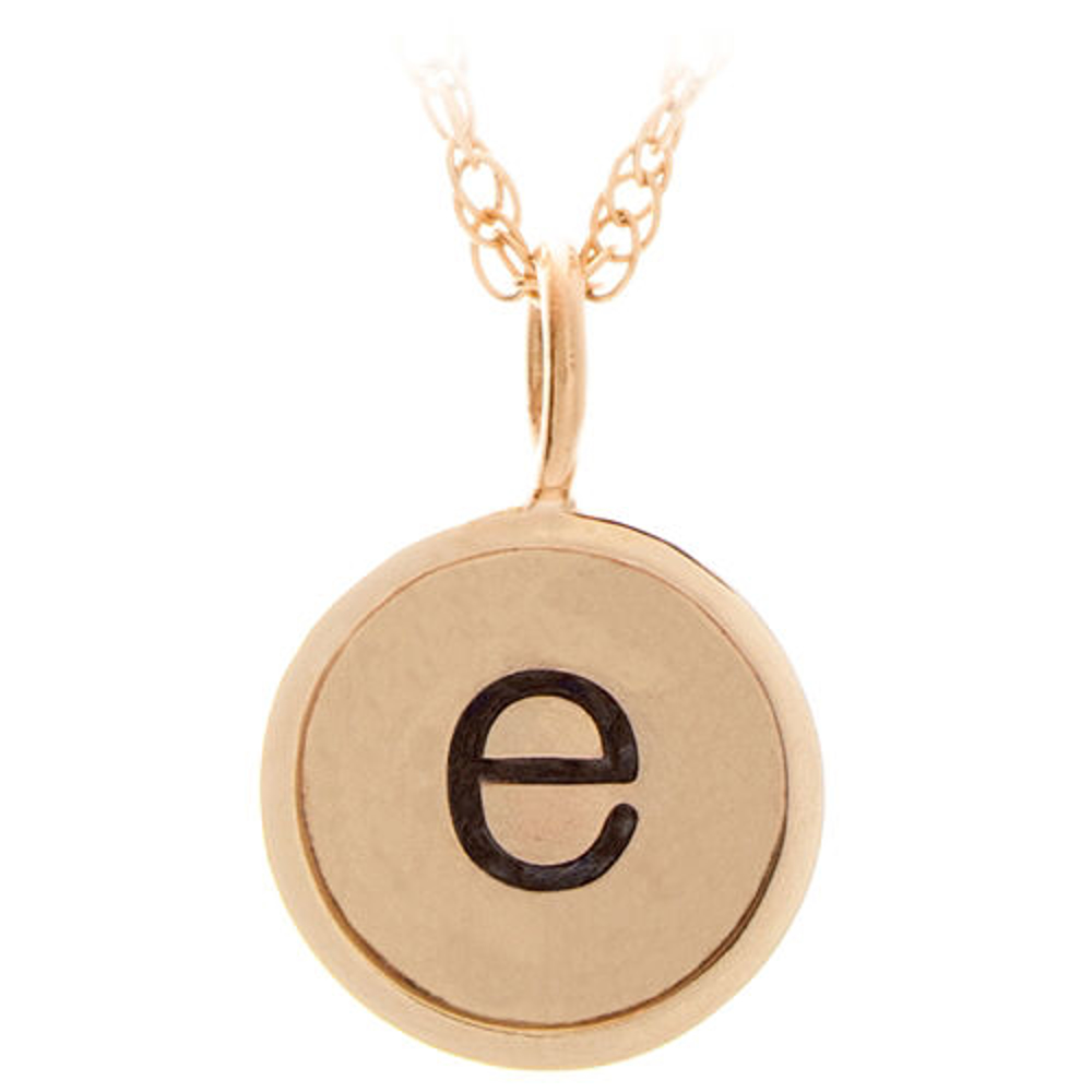 Picture of 14K Gold 1/2" Round Charm with Gold Rim