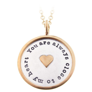 Picture of Mothers Necklace with Kids Names and Heart