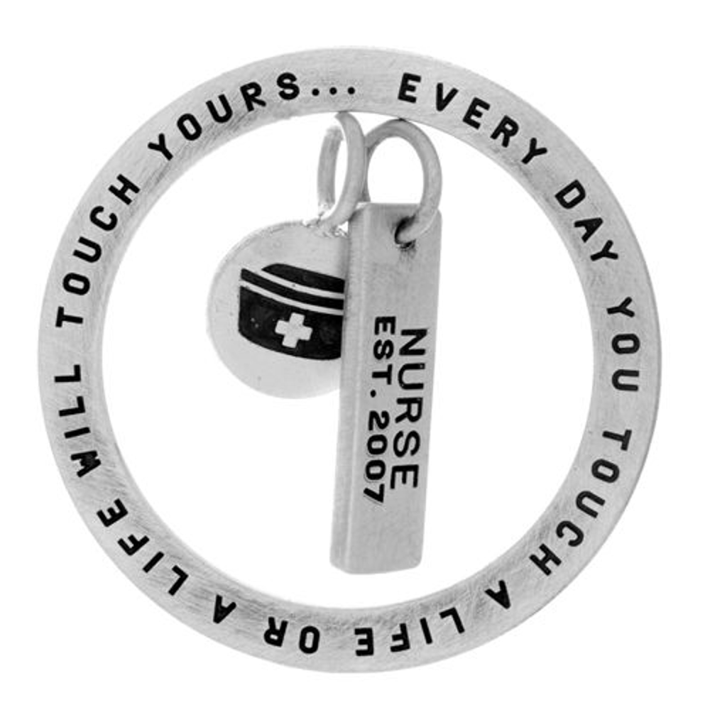 Nurse Quote Charm Necklace