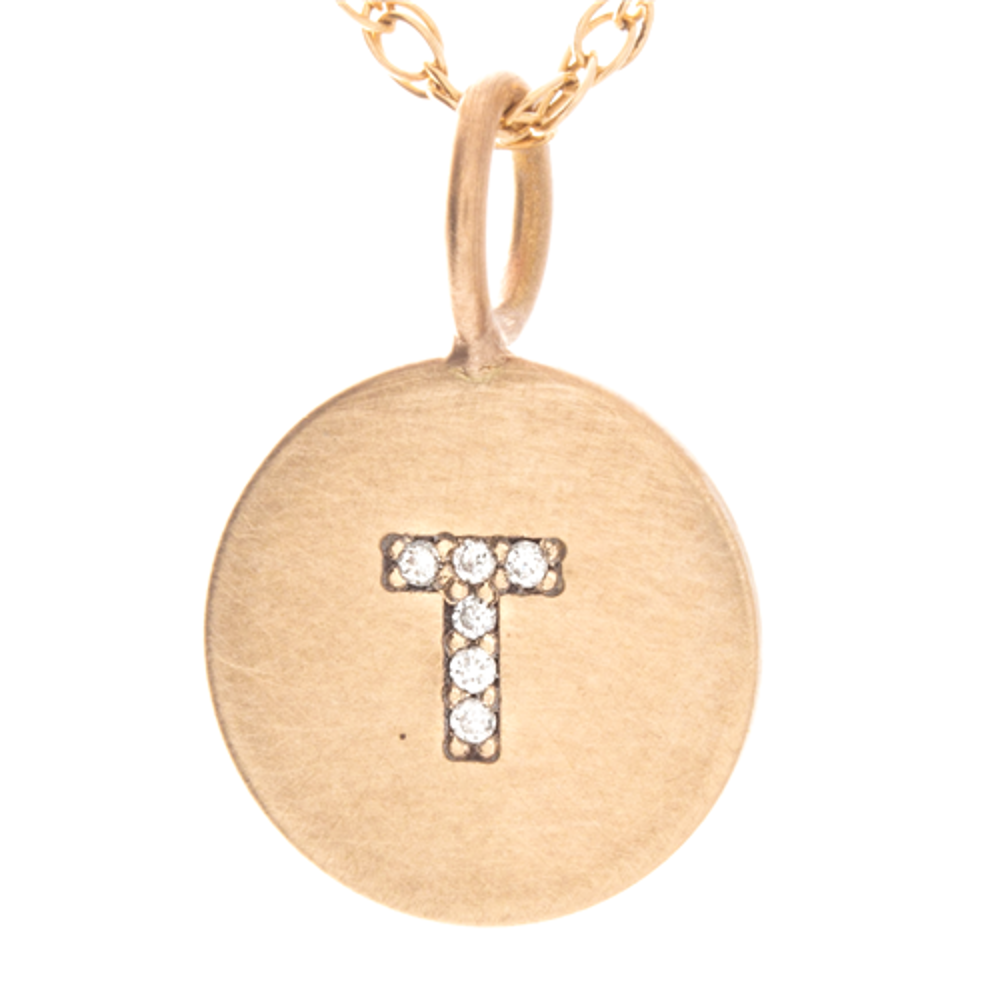 Pave Diamond Letter Necklace