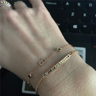 Picture of Gold ID Bracelet with Genuine Diamonds