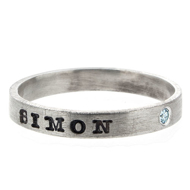 Picture of Name Ring with Birthstone