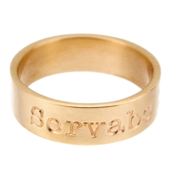 Picture of Womens Personalized Gold Wedding Band