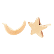 Picture of Moon & Star Stud Earring Set