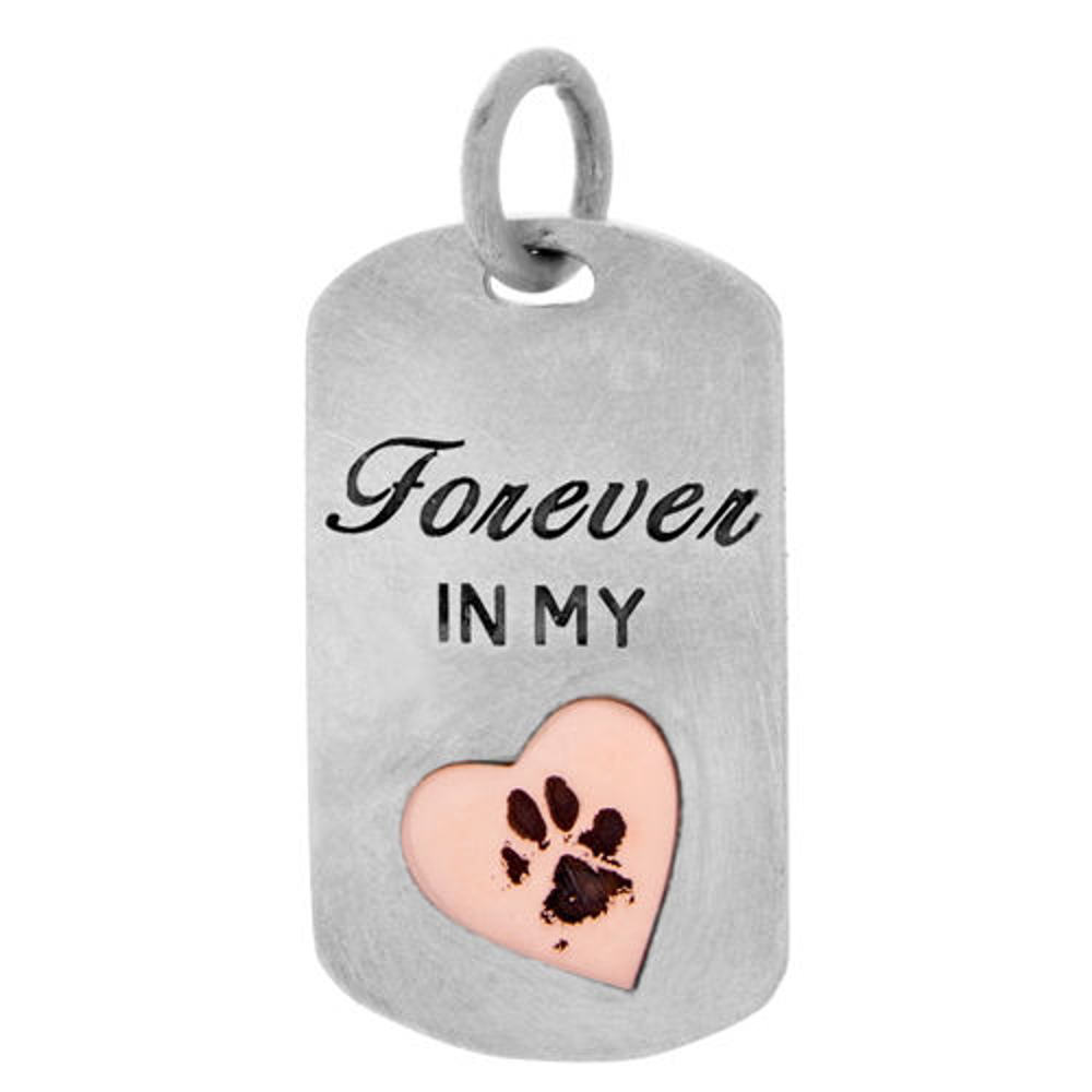Picture of Dog tag with engraved paw print
