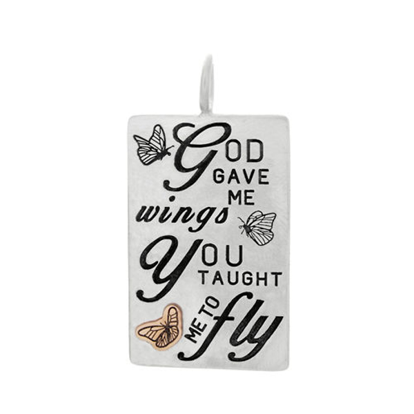 Picture of God Gave Me Wings Butterfly Pendant