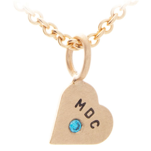 Picture of Birthstone Gold Heart Necklace