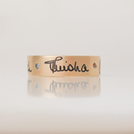 Handwriting on Gold Ring
