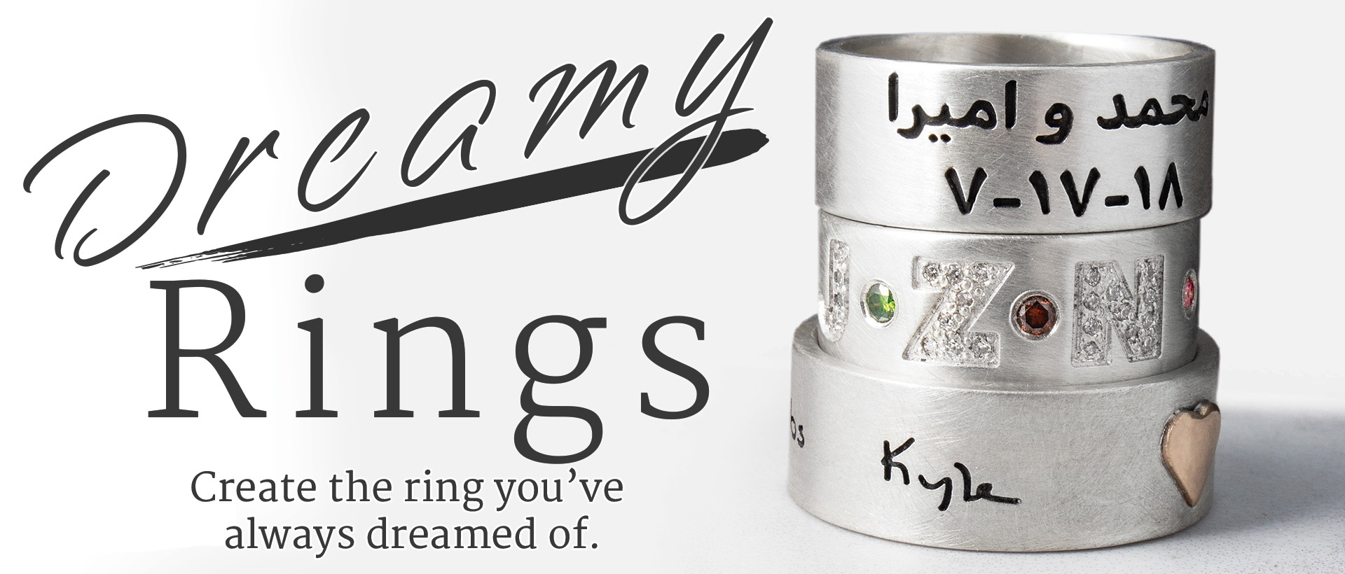 Dreamy Custom Personalized Rings