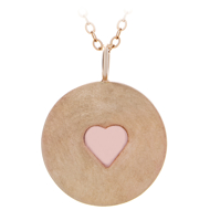 Rose Gold Heart on Back of Charm