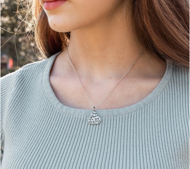 Picture of Language of Love Heart Charm Necklace