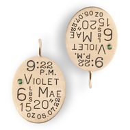 Picture of Gold Birthstat Birthstone Oval Charm