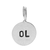 Picture of Silver Intial Charm Necklace (9mm)