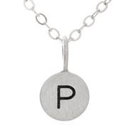 Silver Initial Charm Necklace