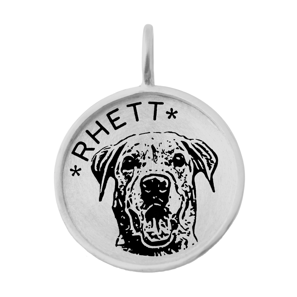 Picture of Silver Rimmed Rhett Dog Charm