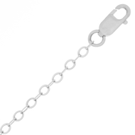 Sterling silver flat cable chain for necklace